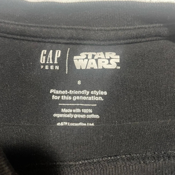Gap Teen long sleeve T-shirt Star Wars size 8 organic cotton - Picture 4 of 5